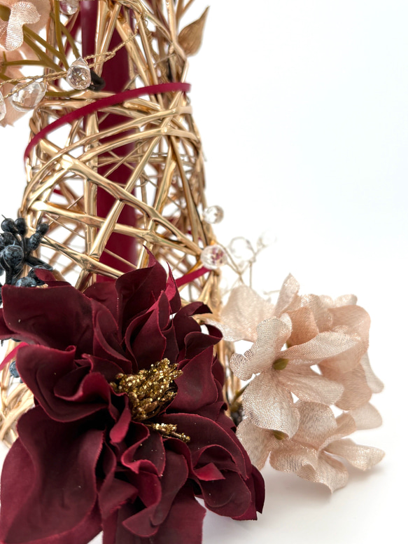 ノエルジュエルツリー ～ 大人のクリスマスツリー（アーティシャルフラワー 造花）～ 光触媒加工 13枚目の画像