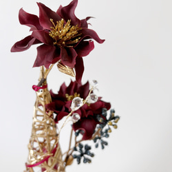 ノエルジュエルツリー ～ 大人のクリスマスツリー（アーティシャルフラワー 造花）～ 光触媒加工 10枚目の画像