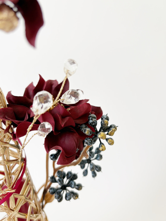 ノエルジュエルツリー ～ 大人のクリスマスツリー（アーティシャルフラワー 造花）～ 光触媒加工 12枚目の画像