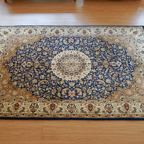 214×135cm パキスタン手織り絨毯 ダブルノット オリエンタルラグ