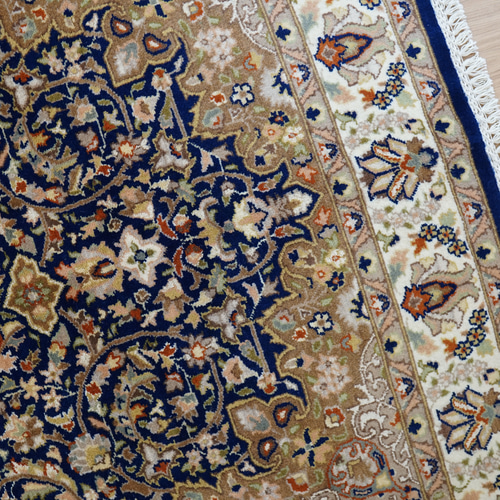 214×135cm パキスタン手織り絨毯 ダブルノット オリエンタルラグ