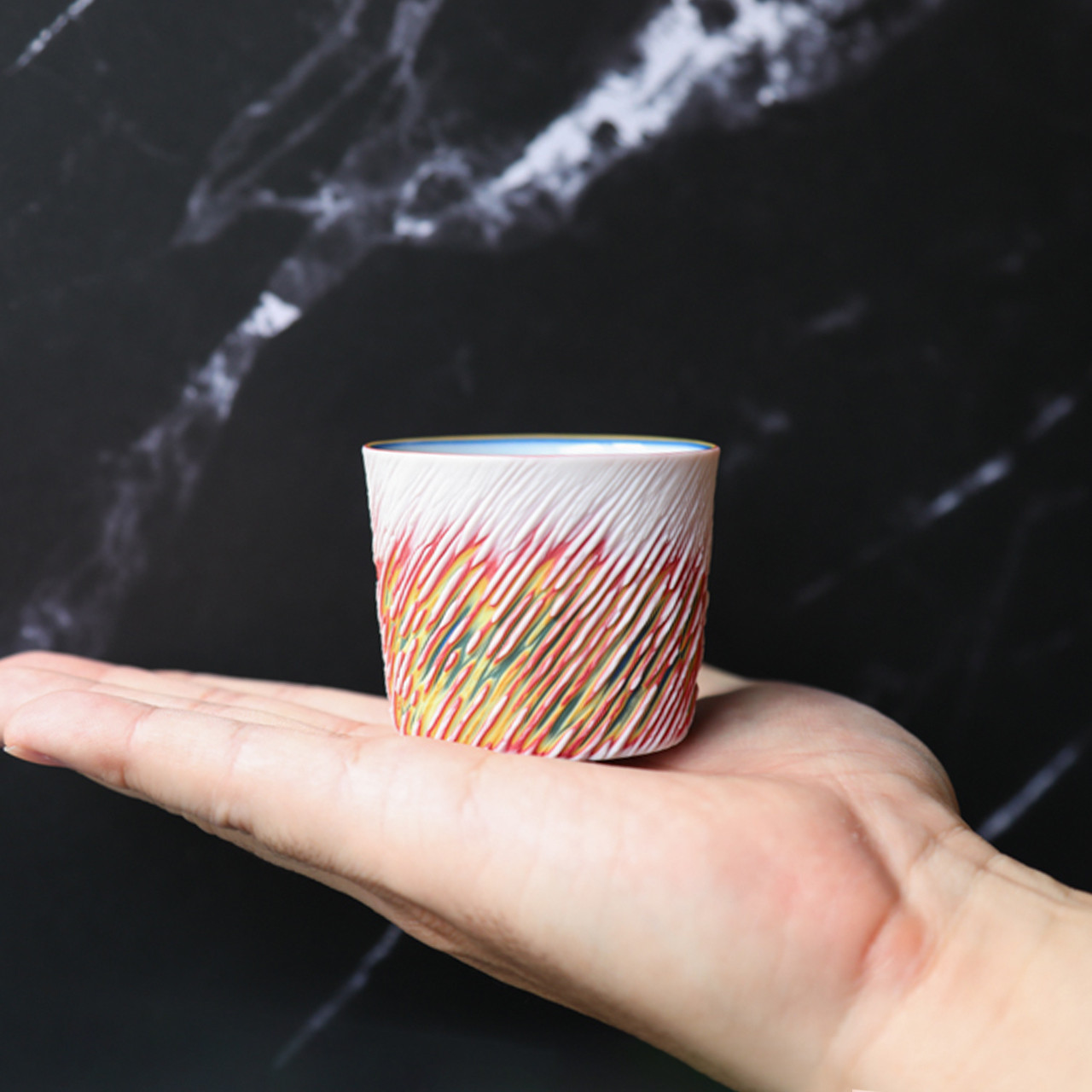 【ギフト対応】贈り物に最適な酒器　お猪口『重色目』　-北川　和喜-