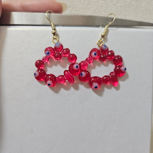 ミャクミャク 風 ピアス（イヤリング変更可能） ピアス（フック