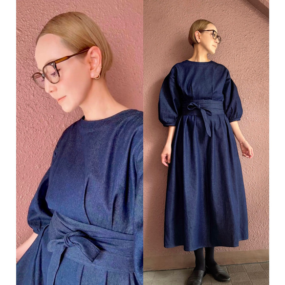 RATA❤️選擇您的尺寸和長度❣️雙向腰帶❣️牛仔長裙❤️寬鬆版型❤️成人少女 第1張的照片