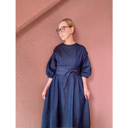 RATA❤️選擇您的尺寸和長度❣️雙向腰帶❣️牛仔長裙❤️寬鬆版型❤️成人少女 第13張的照片