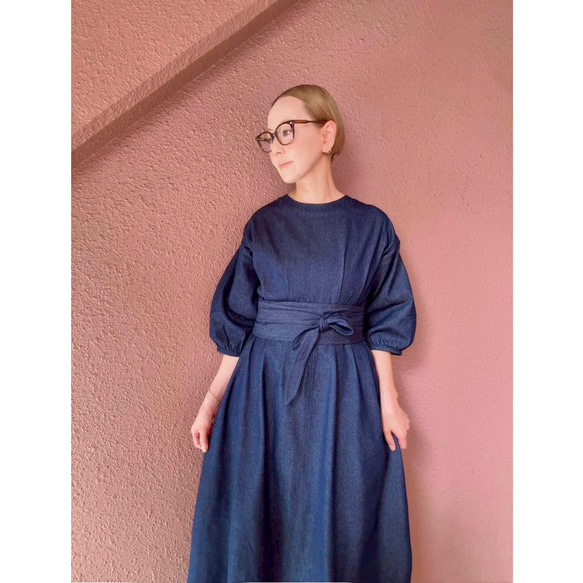 RATA❤️選擇您的尺寸和長度❣️雙向腰帶❣️牛仔長裙❤️寬鬆版型❤️成人少女 第13張的照片