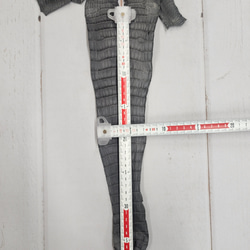 ワニ革　クレイフィニッシュ　墨黒　No.C008683 7枚目の画像