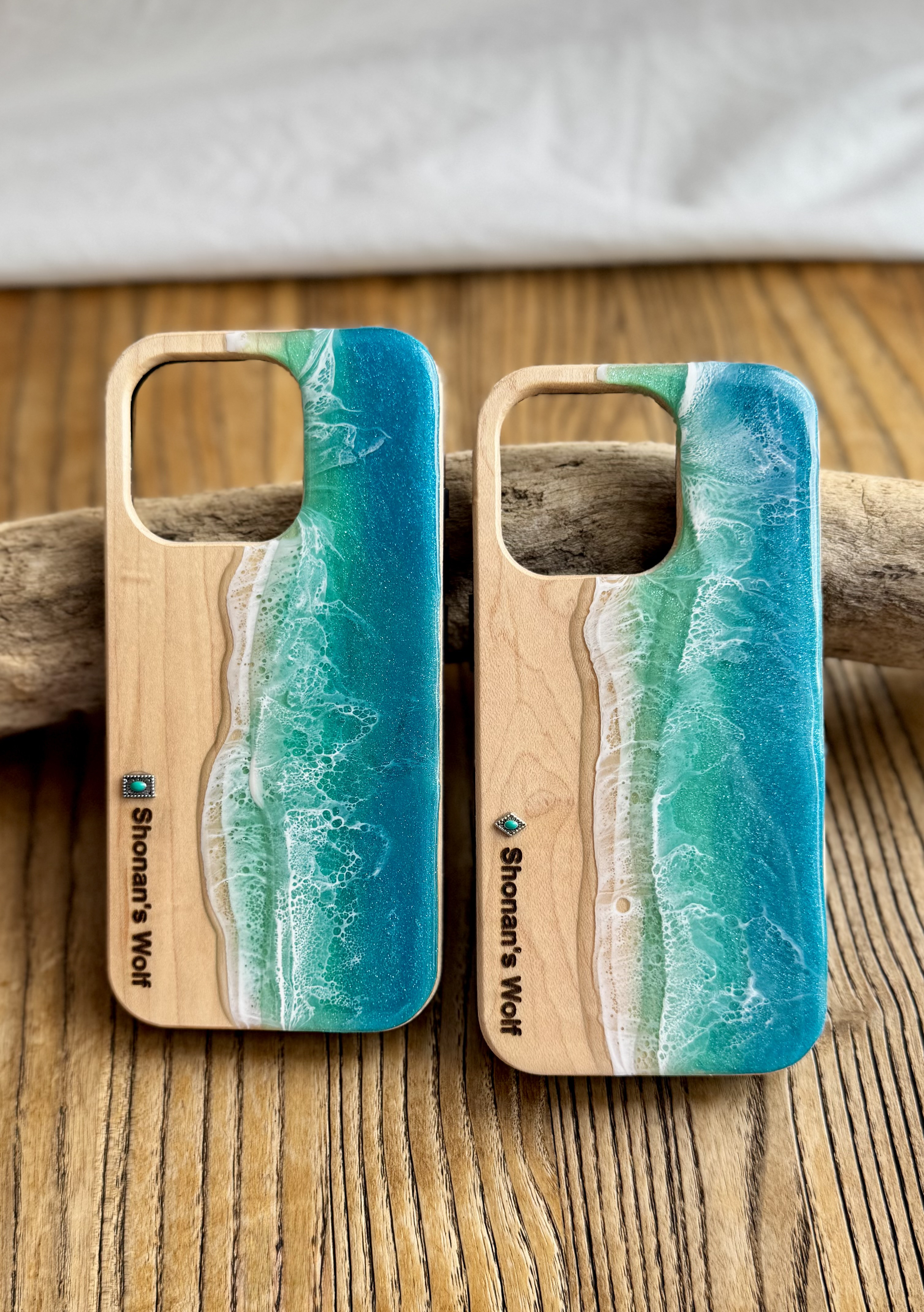 人気商品✽iPhoneオーシャンウッドケース【iPhone16Pro】