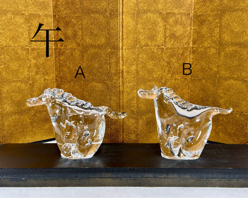 午 -うま- 2026年 干支 ガラスの置物 その他置物 ガラス日和 通販