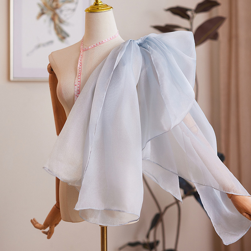 ​背中の飾り 肩飾り グレー リボン 綺麗 DIY アクセサリー ウェディングドレス DTY082