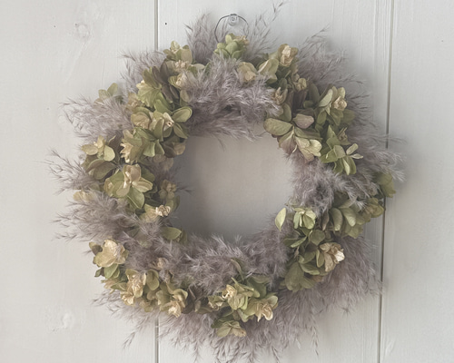 パンパスグラス　リース リース クリスマス パンパスグラス ドライ 玄関 リビング ギフト