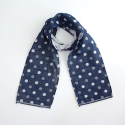 ドレイクス　ネイビー ドット柄 ストール ドレイクス ネイビー ドット柄 ストール - メルカリ