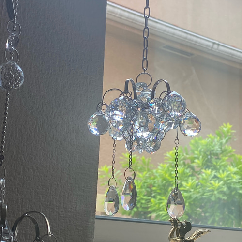 プチシャンデリア インテリアサンキャッチャー しずく雲 ｜Antique