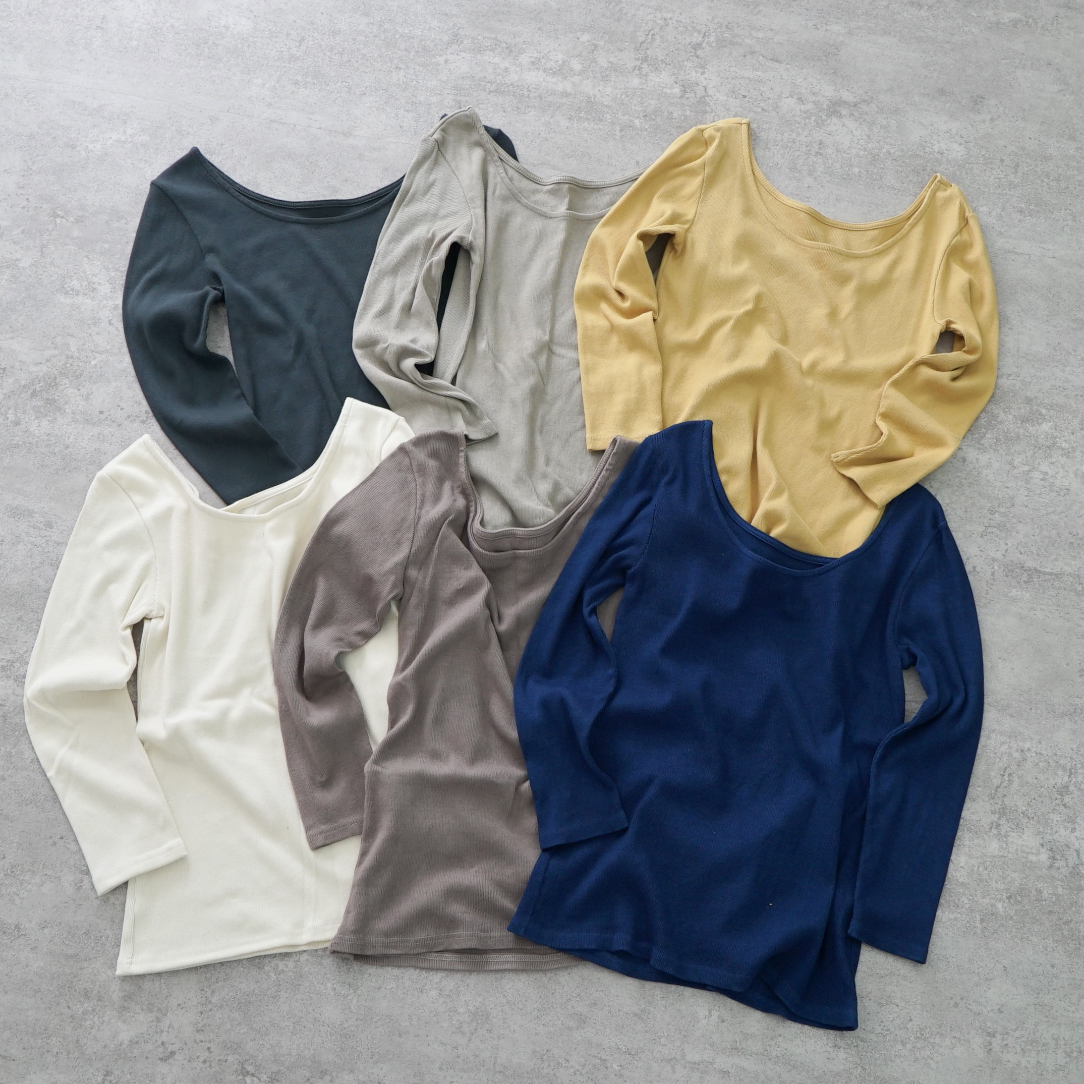 9部袖リブインナー/選べる6カラー/愛知県産ニット