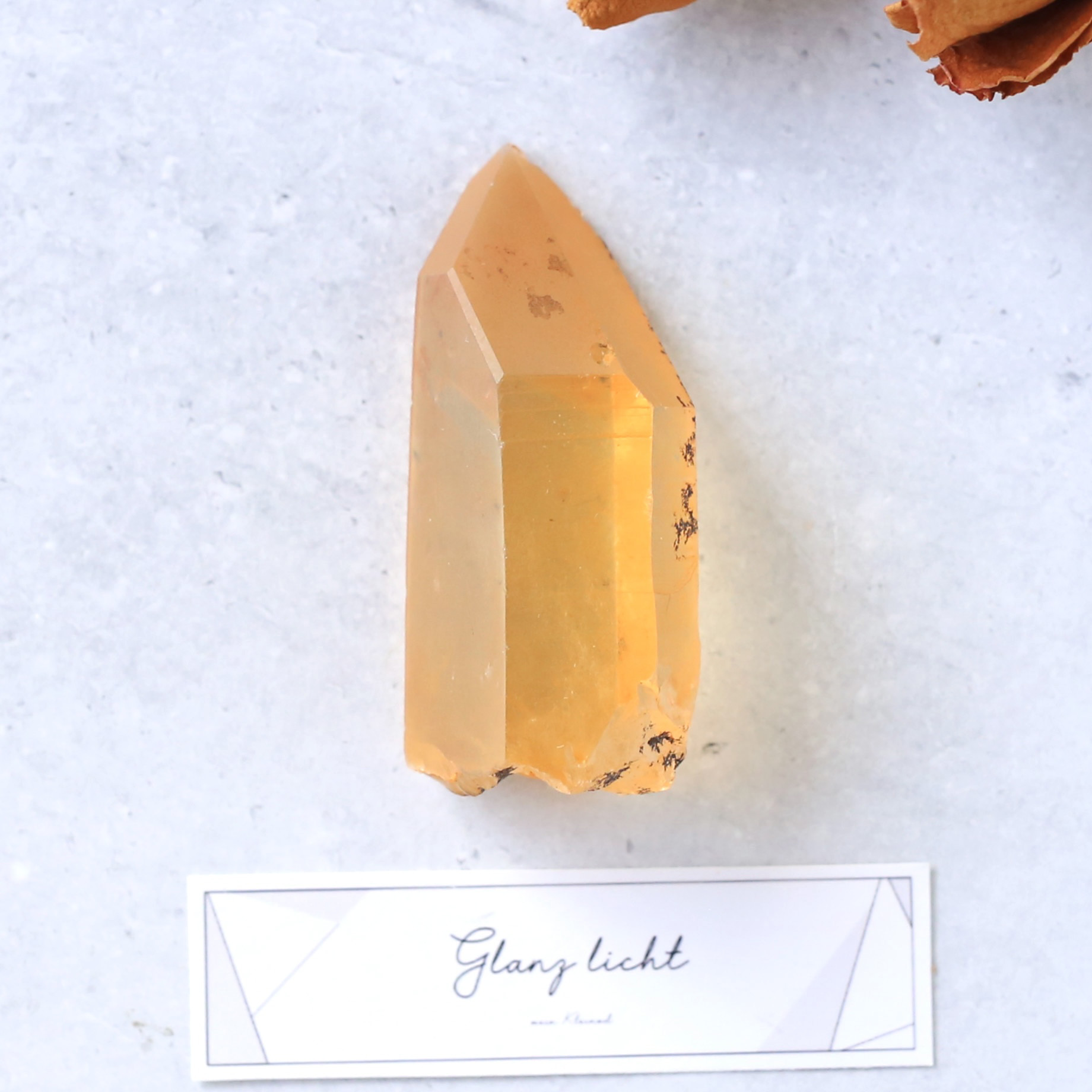 タンジェリンクォーツ 蜜柑水晶 天然石 水晶 鉱物 一点物 健康