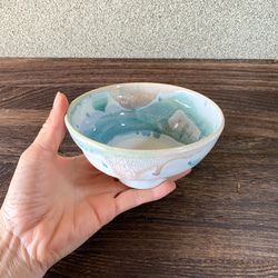 青釉くるり　色茶碗 5枚目の画像