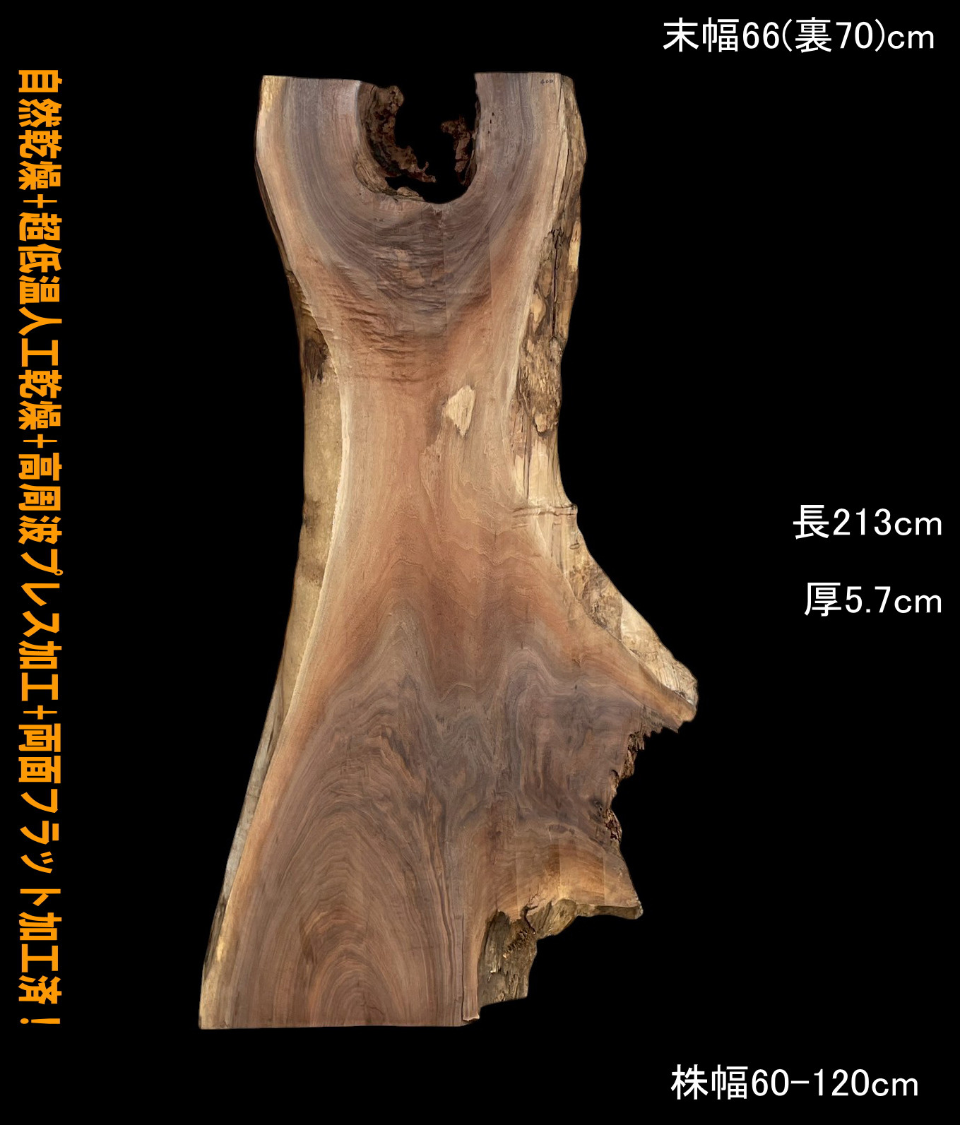 ウォールナット　C400　レジン　一枚板　乾燥材　棚板　カウンター　テーブル　DIY　耳付　天板　◆全国都道府県送料無料