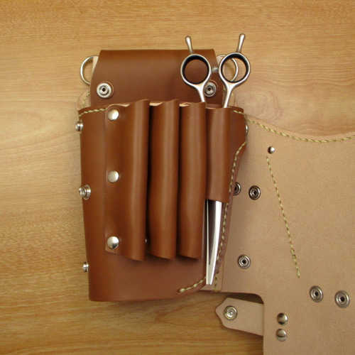 【トリマー向き】 ８丁差し　本革シザーケース　キャメル　TSC-13/CCB トリマー向き】 本革 8丁差し シザーケース (キャメル