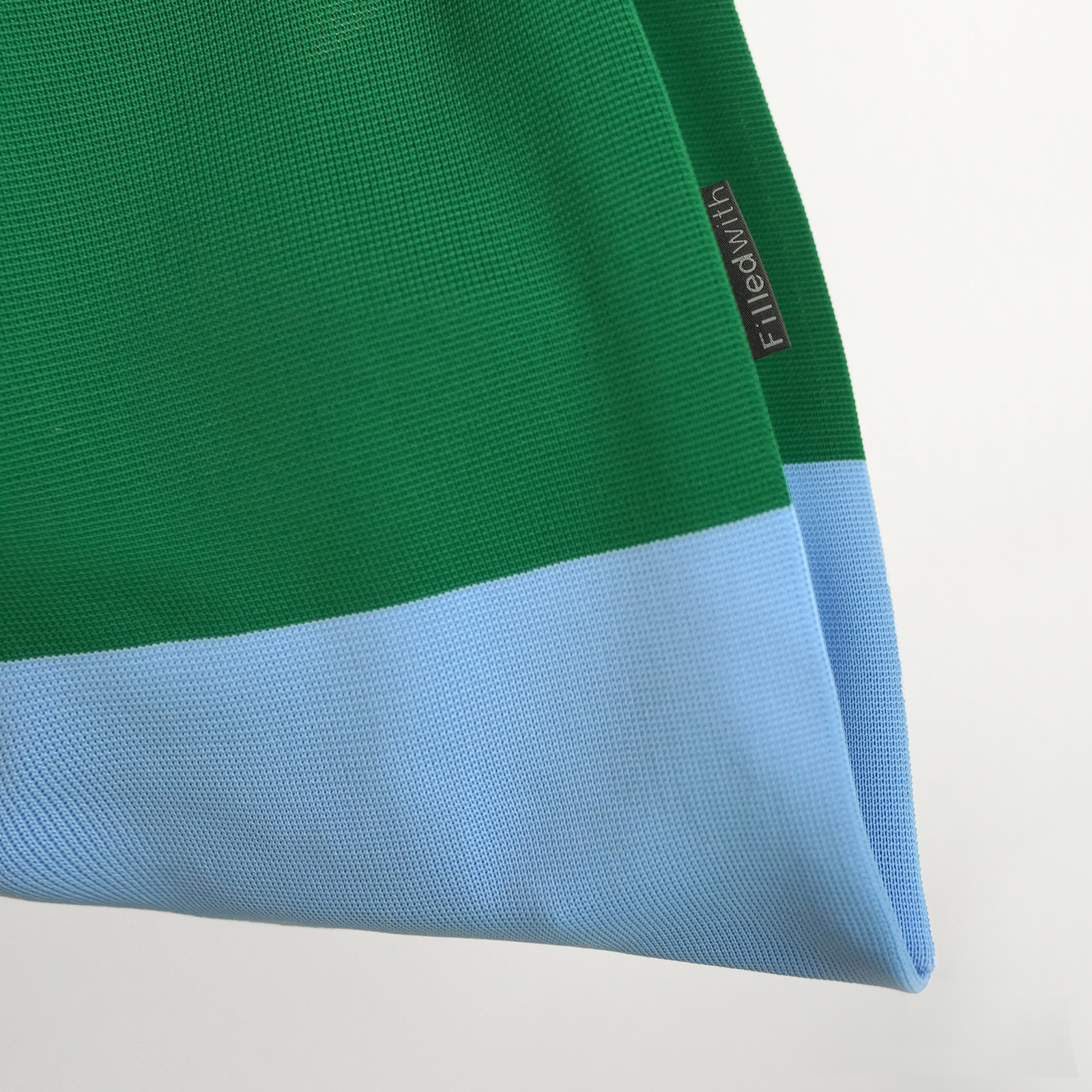 マルシェバッグ 【 グリーン × サックス 】 ニットバッグ A4対応 大きめ