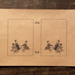 ブックカバーとしおり☆蹴鞠うさぎ 2枚目の画像