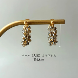 【特集掲載】秋色フープピアス 秋の装い ブラウン ゴールド シンプル  クリア プレゼント 秋冬新作 送料無料 12枚目の画像