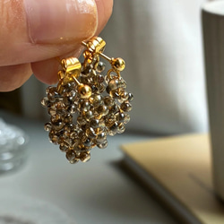 【特集掲載】秋色フープピアス 秋の装い ブラウン ゴールド シンプル  クリア プレゼント 秋冬新作 送料無料 10枚目の画像