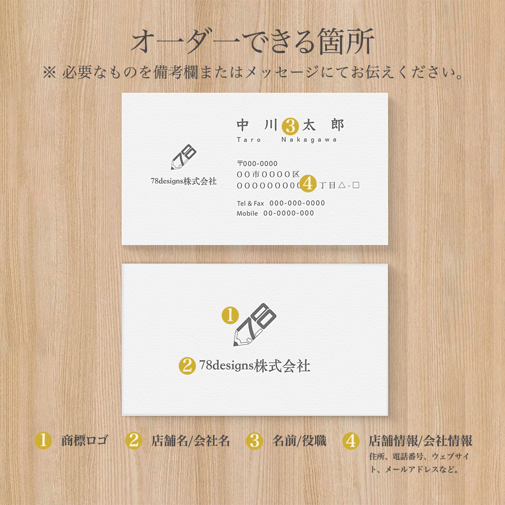 420g特殊紙 活版凹版加工 0.64mm厚 横型名刺 カスタム100枚【送料無料】