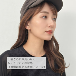 秋映えイヤリング 秋色 ブラウン ゴールド フープ シンプル クリア 上品 人気 おしゃれ プレゼント 送料無料　秋新作 3枚目の画像