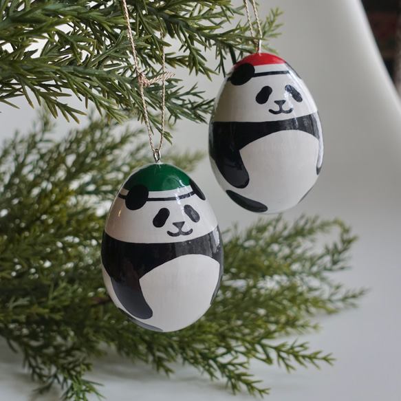 つやつやパンダのオーナメント 18枚目の画像
