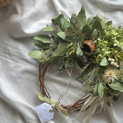 ｍ様専用　green×green half wreathe 2枚目の画像