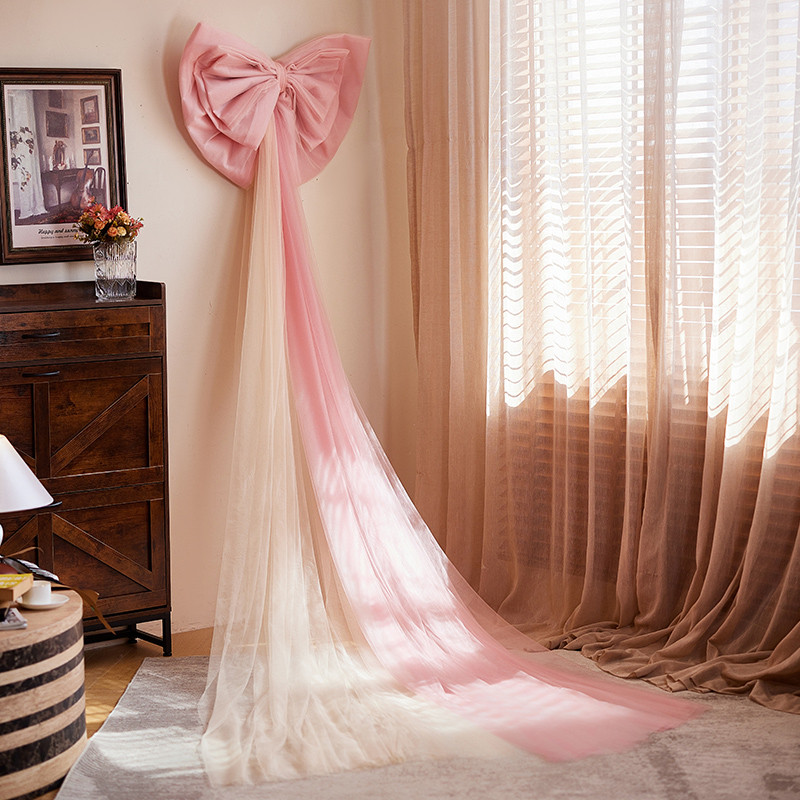 ロングトレーン 裾引き ピンク 特大リボン 大トレーン 綺麗 DIY アクセサリー ウェディングドレス AK054