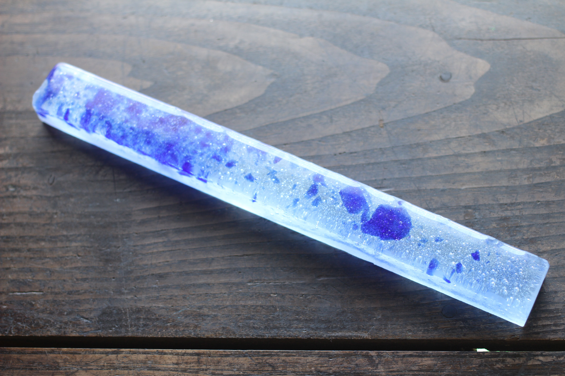 ガラス製 書道具 文鎮 ペーパーウェイト 長め