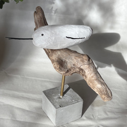 流木ハンガーW52cm 麻紐ブルー タペストリー・壁掛け drift wood