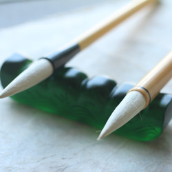 ガラス製 書道具 筆置き 筆架 空 其の弐 書道 水硝舎 すいしょうしゃ