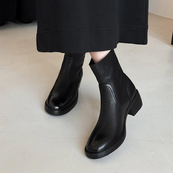 質感がとてもいい牛革2025冬太中と通勤短靴22-25.0サイズ  5627 2枚目の画像