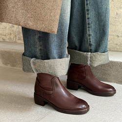 質感がとてもいい牛革2025冬太中と通勤短靴22-25.0サイズ  5627 6枚目の画像