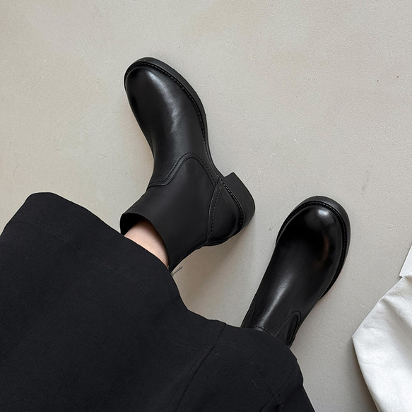 質感がとてもいい牛革2025冬太中と通勤短靴22-25.0サイズ  5627 5枚目の画像