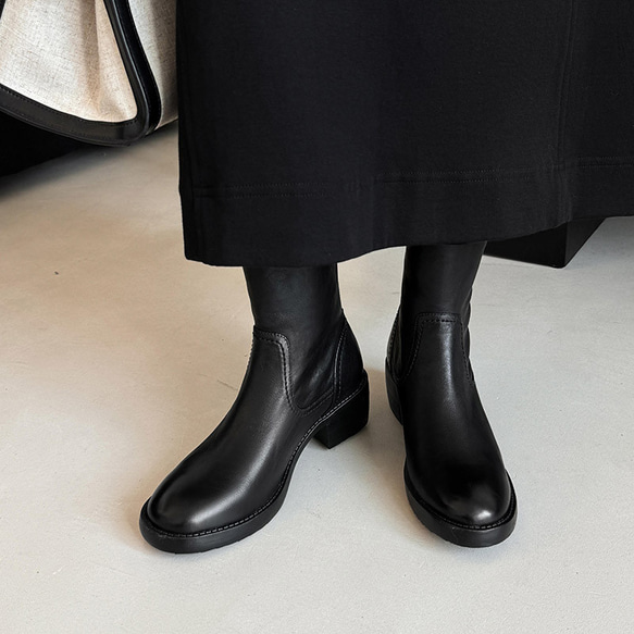 質感がとてもいい牛革2025冬太中と通勤短靴22-25.0サイズ  5627 3枚目の画像