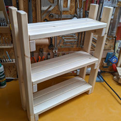 受注製作】ナポレオンシェルフ (アイボリーホワイト) 棚・シェルフ