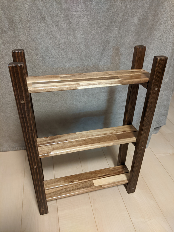 奥行15cm】奥行の狭い木製スリムラック［コミック 漫画 本棚