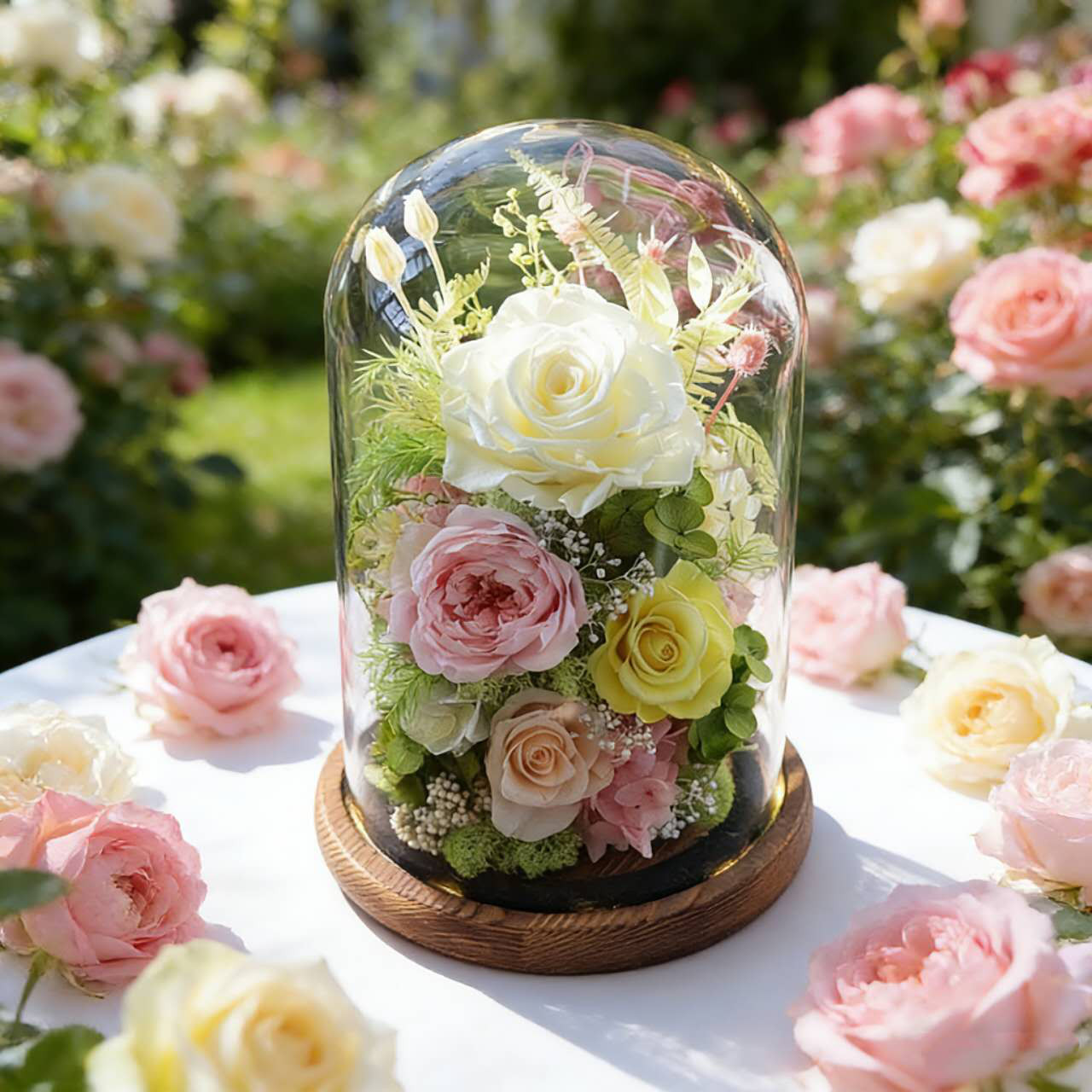 特別な日の記念日/誕生日/結婚祝い バラ 薔薇 ローズ、熱意、花飾り、ブーケ、プリザーブドフラワー、ドライフラワー