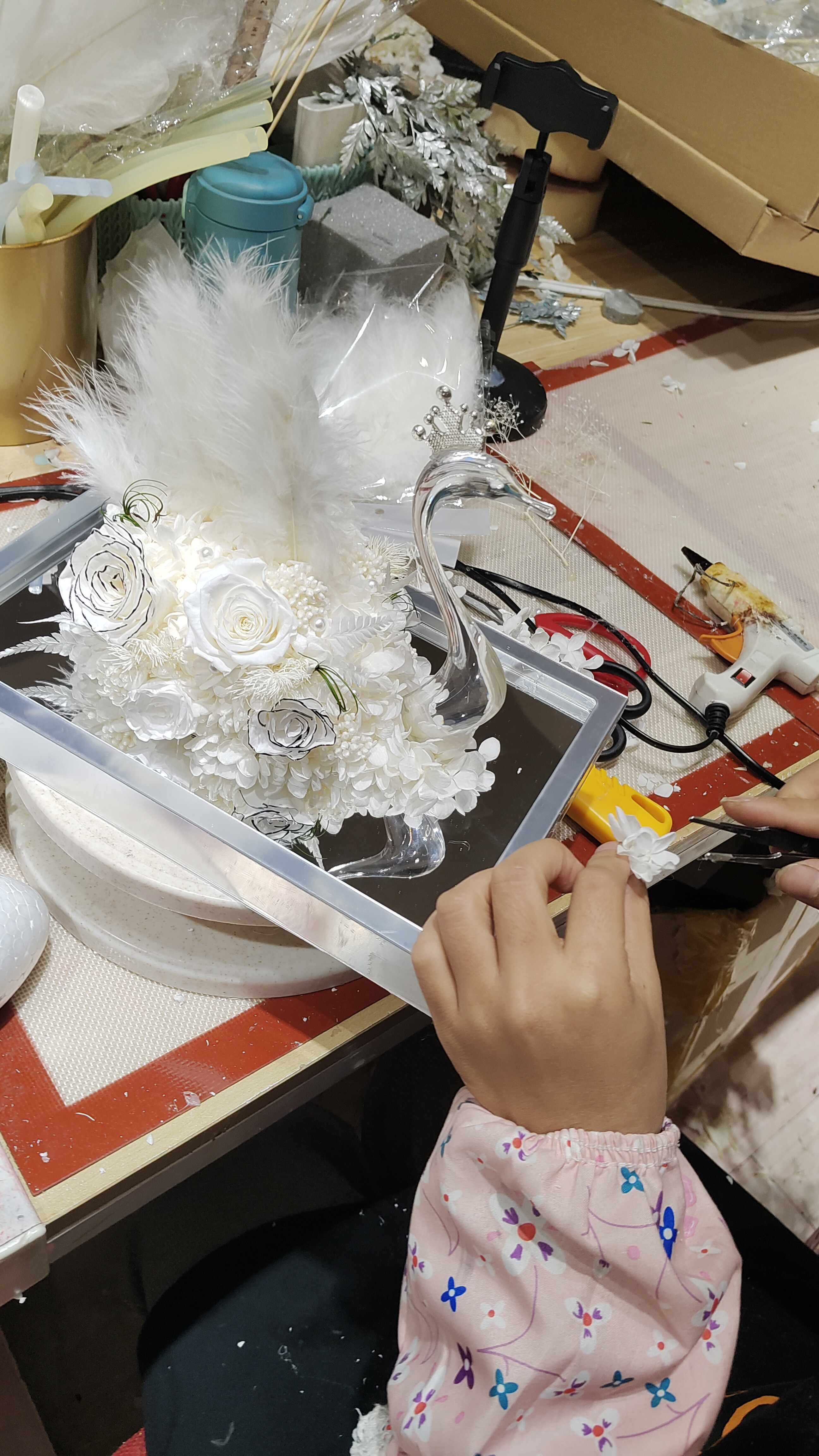 特別な日の記念日/誕生日/結婚祝い バラ 薔薇 ローズ、熱意、花飾り、ブーケ、プリザーブドフラワー、ドライフラワー