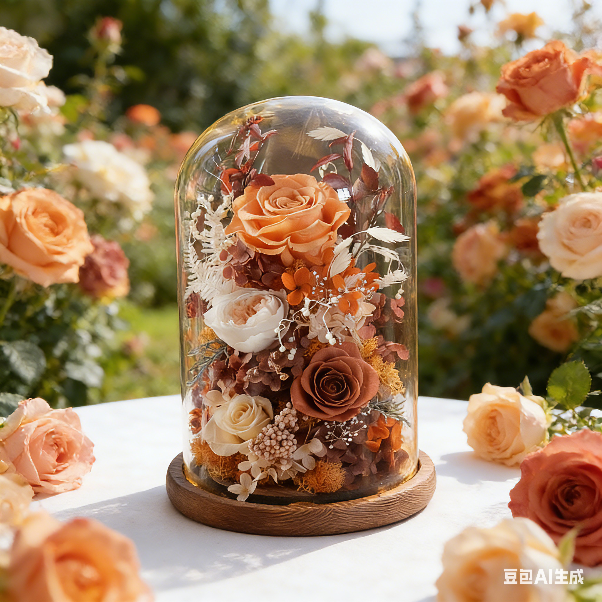 特別な日の記念日/誕生日/結婚祝い バラ 薔薇 ローズ、熱意、花飾り、ブーケ、プリザーブドフラワー、ドライフラワー