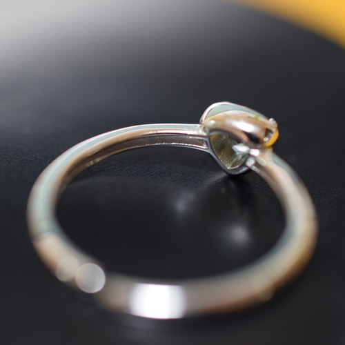 RG10-101 シルバー 非加熱 青鈍色 スピネル リング ミャンマー産