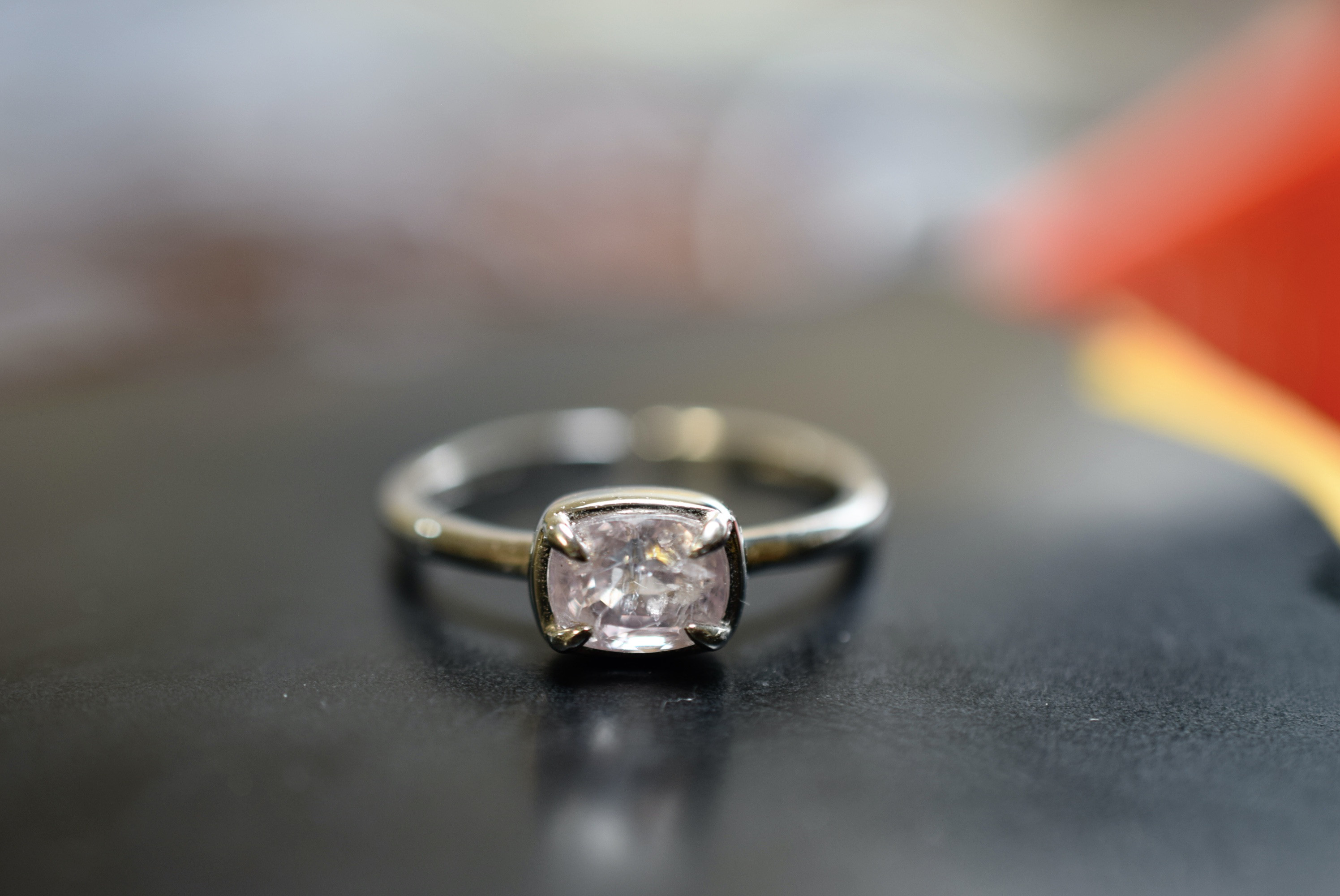 RG10-106 シルバー 非加熱 桜ピンク スピネル リング ミャンマー産 フリーサイズ 指輪 金属アレルギー対応