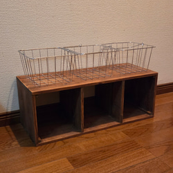 ちょっとあったら良いな　三段ボックス網カゴ付き 7枚目の画像