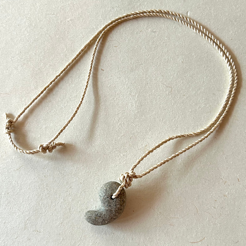 ご縁を結ぶ石】出雲石 特大勾玉 精麻ネックレス☆証明書付き