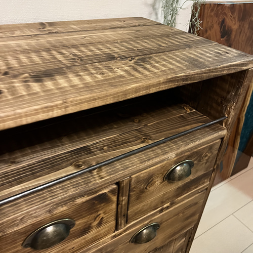 ウッドチェスト キャビネット 収納棚 ラック 無垢材家具 チェスト  