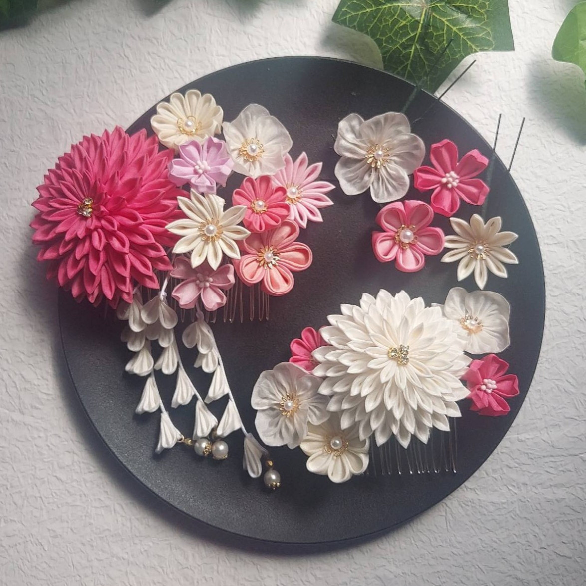 つまみ細工の髪飾り　成人式