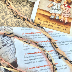 ⭐︎.。Jack-o-lantern。.＊ハロウィンカラーの引き揃え糸5m & 蜘蛛の糸レースリボン60cm セットⅡ 3枚目の画像